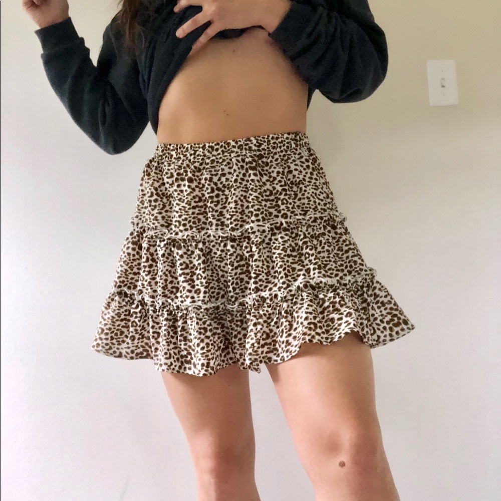 Cheetah Print Mini Skirt